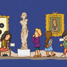 museum kids illustration