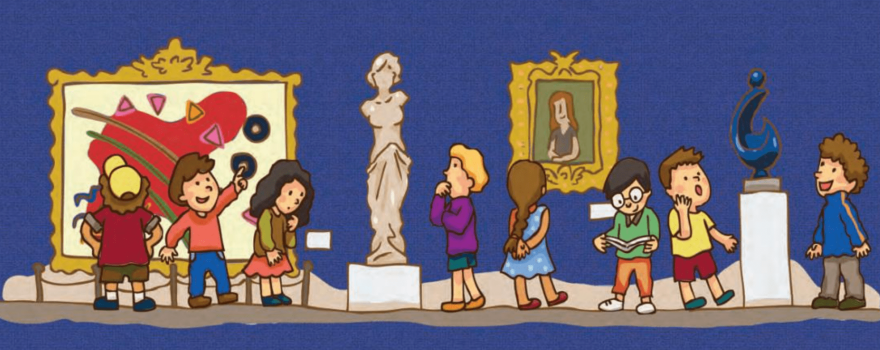 museum kids illustration