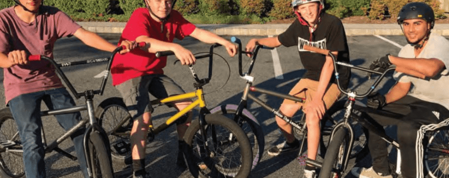 teens on bikes