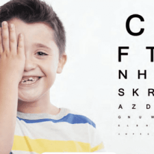 kid and eye chart