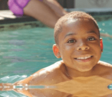 boy swimming