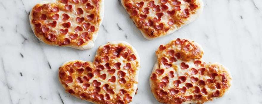 heart pizzas