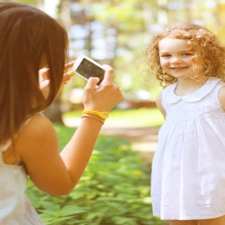 girl having picture taken