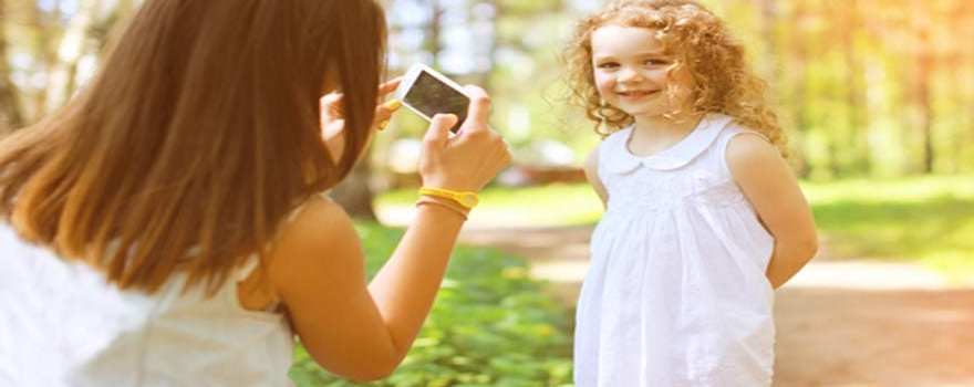 girl having picture taken