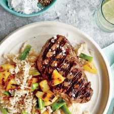 Grilled Steak with Pineapple Rice