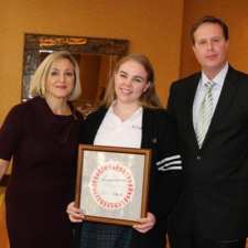 teenage girl showing achievement