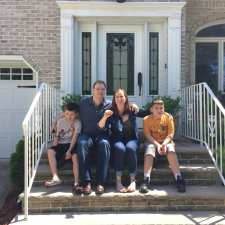 family on stoop