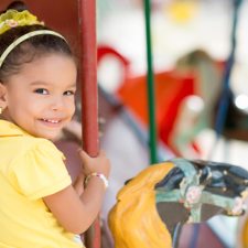 girl on carrousel