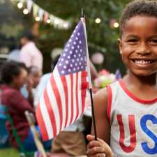 boy celebrating fourth of july