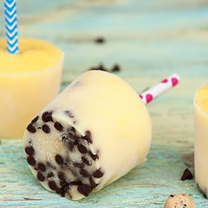 Chocolate Cookie Dough Pudding Pops