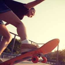 skating at skate park