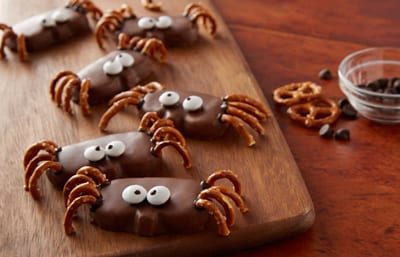 Chocolate spider Halloween treats