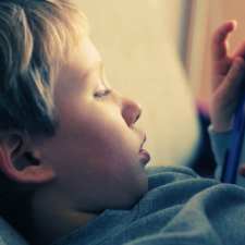 boy using tablet