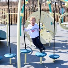 boy at crescent park in Staten Island