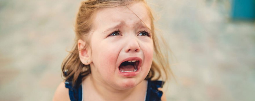 girl having tantrum