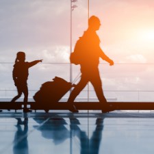 family in airport