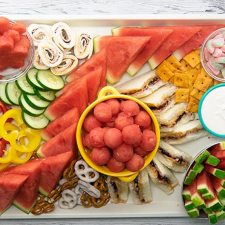 kids watermelon charcuterie board