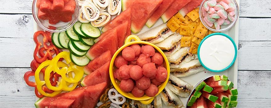 kids watermelon charcuterie board