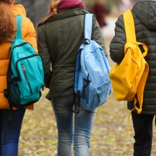 high school students walking