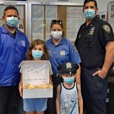 maddie brings sweet treats to the local police department