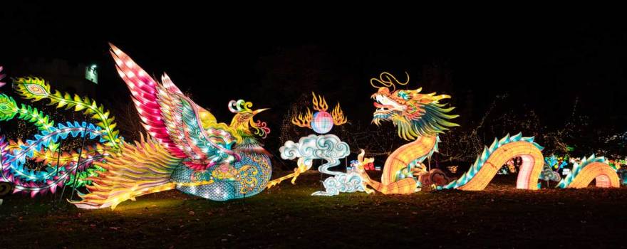 nyc lantern festival's christmas lights on staten island