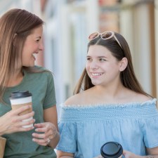 mother and teenage daughter