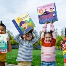 kids holding books