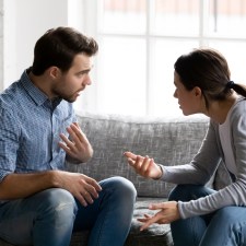 stressed couple arguing