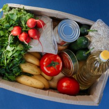 box of food for a food pantry