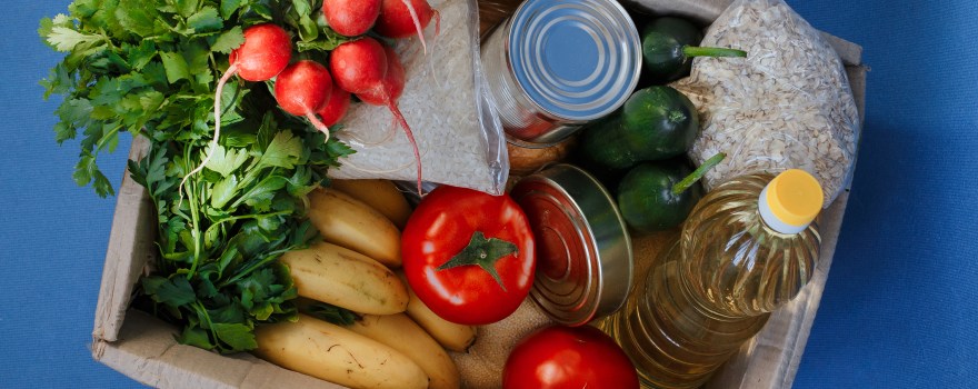 box of food for a food pantry