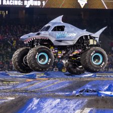 a large truck with big wheels that will compete in Monster Jam in New Jersey and New York