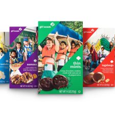 boxes of Girl Scout cookies