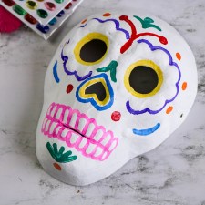 Sugar skull craft, one of many Day of the Dead craft ideas to make to celebrate the holiday